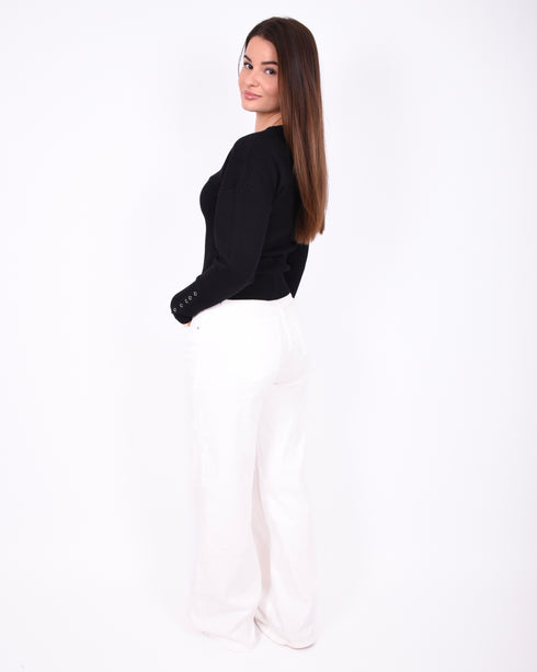 tall wide leg stretch jeans white