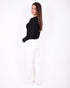 tall wide leg stretch jeans white