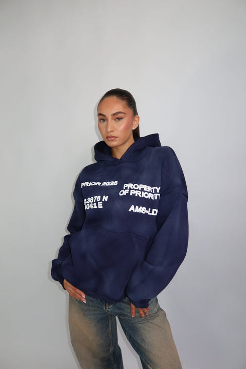 priority AMS-LDN hoodie navy