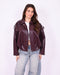 Puffy Leather jacket Bordeaux