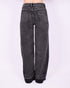 Patch tall wide leg jeans black