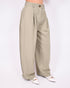 Pleated button pantalon green