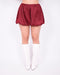 Satin balloon skort Bordeaux
