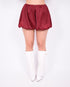 Satin balloon skort Bordeaux