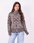 Paisley knit vest beige