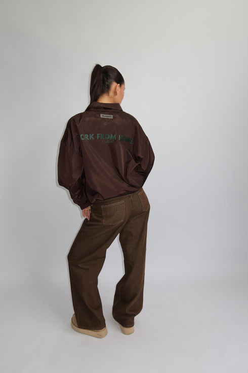 priority work from home windjacket brown