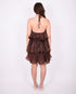 ruffle dress brown