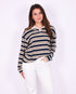striped polo longsleeve kaki/navy