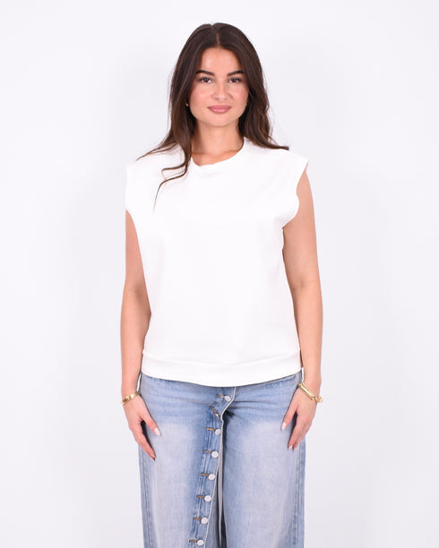 Sleeveless t-shirt white