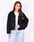 Suède bomber jacket Black