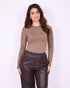 Basic long sleeve top Camel