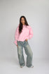 priority work from home hoodie pink
