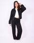 jacky striped pants black