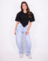 Barrel cargo stretch jeans light blue