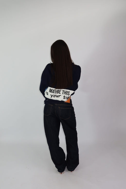 priority 'sign' polo longsleeve navy