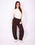 petit balloon stretch jeans brown