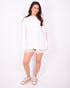 Lace short beige