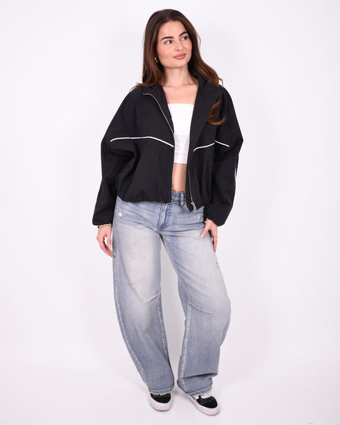 Windbreaker jacket black