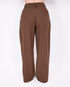 pinstripe pleated pantalon brown