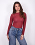 super soft cashmere top bordeaux