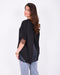 lace back split t-shirt black