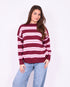 striped sweater pink/bordeaux