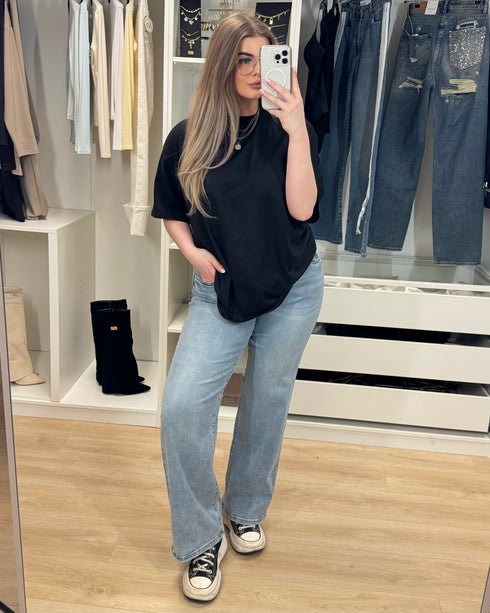 Curve Straight leg stretch jeans blue