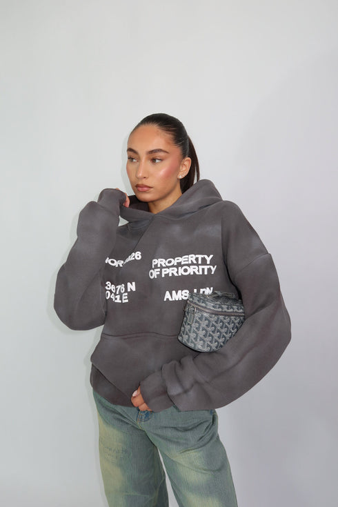 priority AMS-LDN hoodie grey