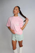 Priority bow tee pink