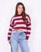striped sweater pink/bordeaux