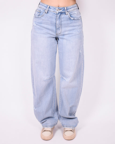 barrel stretch jeans light blue