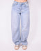 barrel stretch jeans light blue