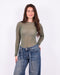 super soft cashmere top green