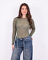 super soft cashmere top green