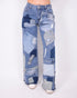 Reworked stretch jeans