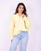 Button knit sweater yellow