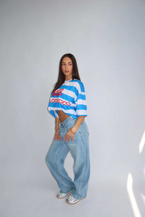 priority CEO tee light blue