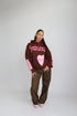 lucky me hoodie brown/pink