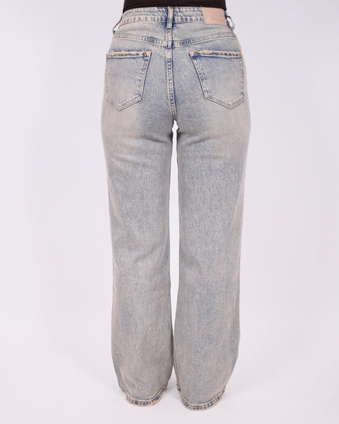 gold detail vinatge washed stretch jeans