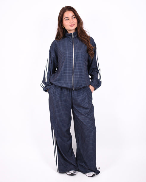 Checkered tracksuit navy