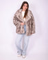 faux fur coat beige