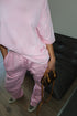 Distressed jogger pink