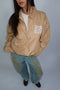 priority monogram windjacket sand