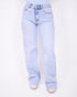 tall wide leg stretch jeans light blue