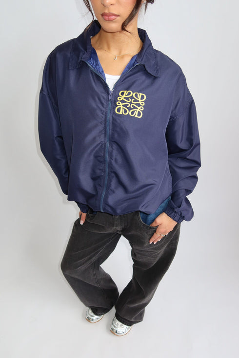 Priority monogram windjacket navy