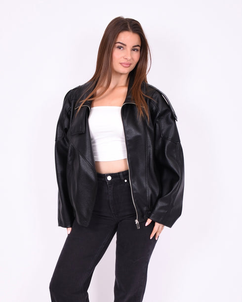 urban leather jacket black