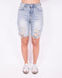 ripped stretch jort vintage blue 3.0