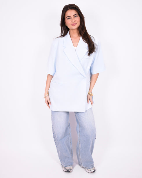 Bibi short sleeve blazer light Blue