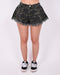 frayed denim short camo