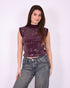 spencer top sequin bordeaux